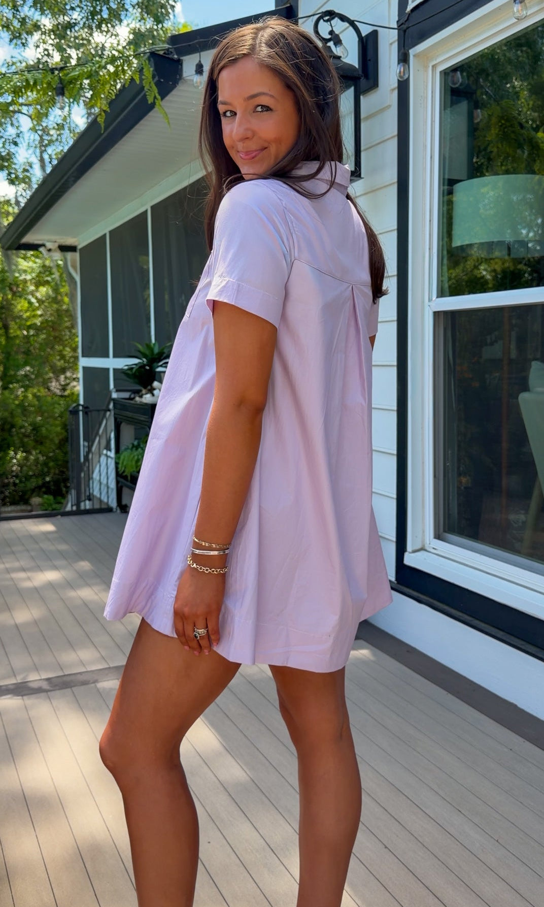 women's shirt-dress in lavender
