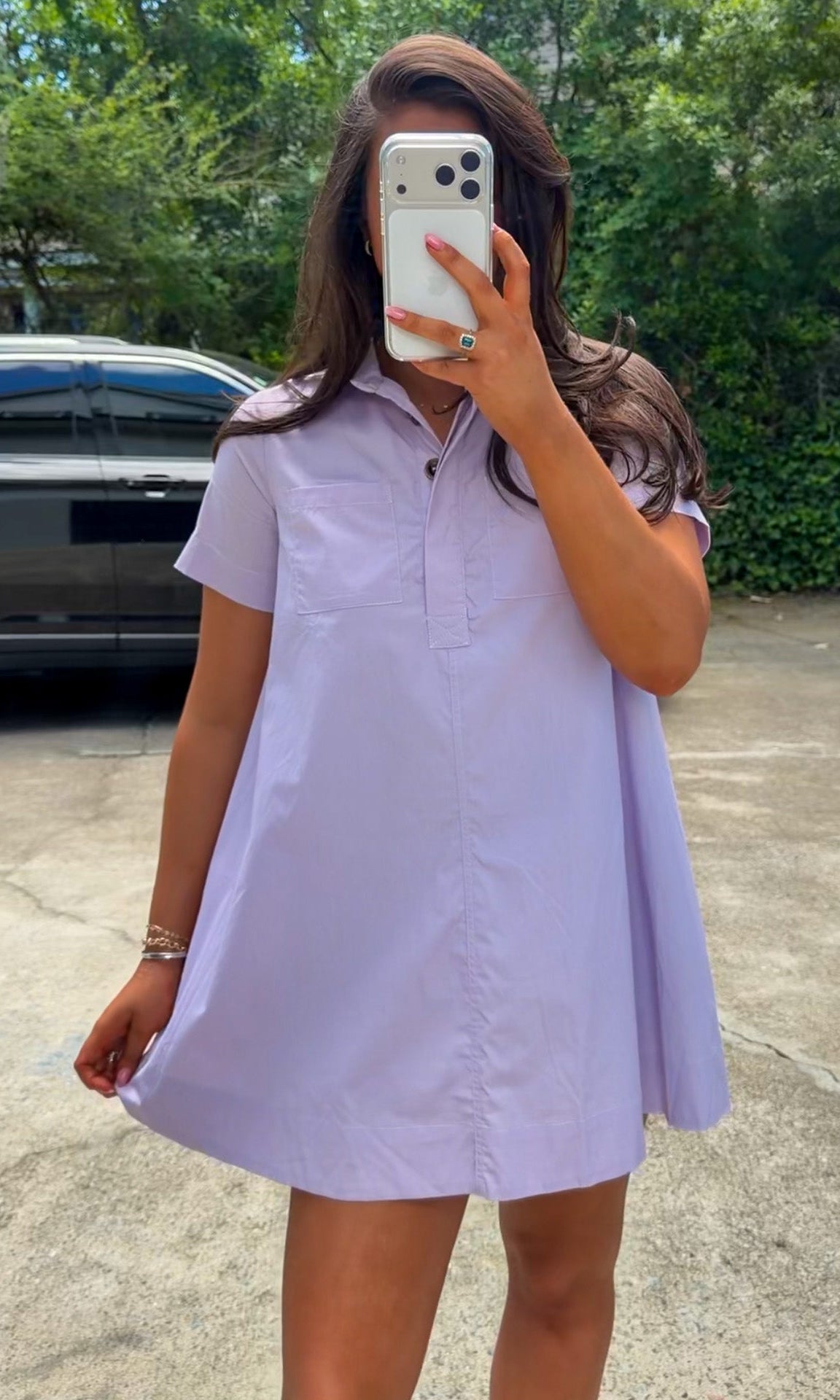 women's shirt-dress in lavender