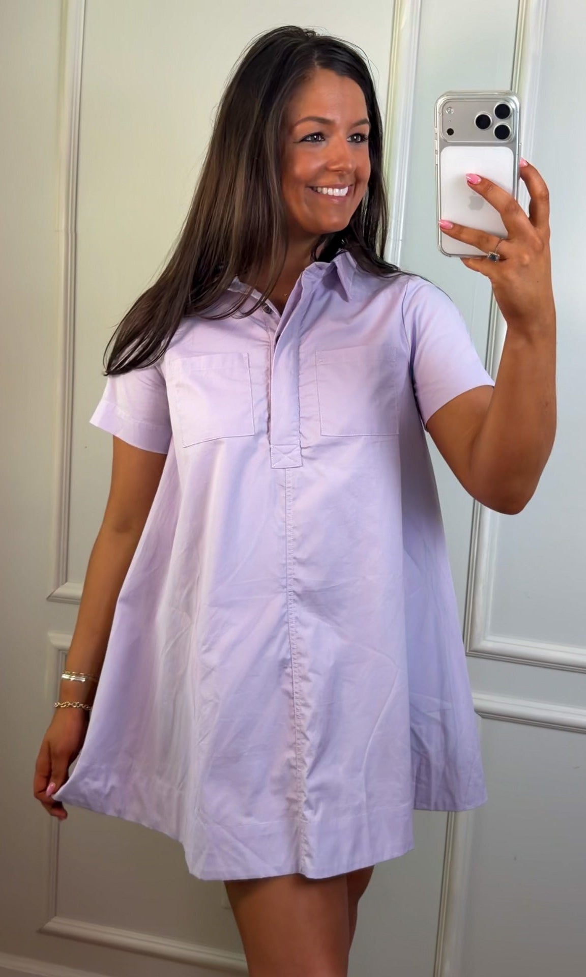 women's shirt-dress in lavender