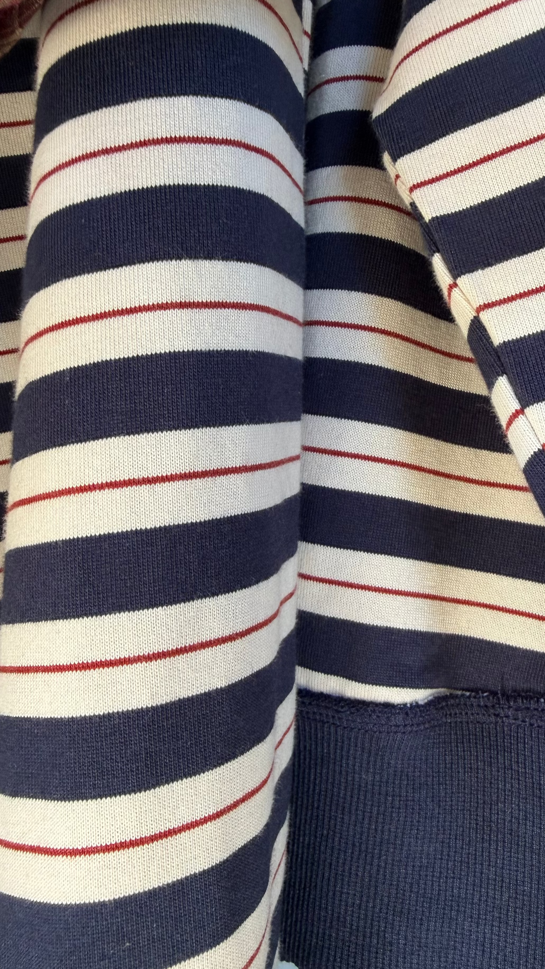 Striped Mock Neck Sweatshirt & Pant Set