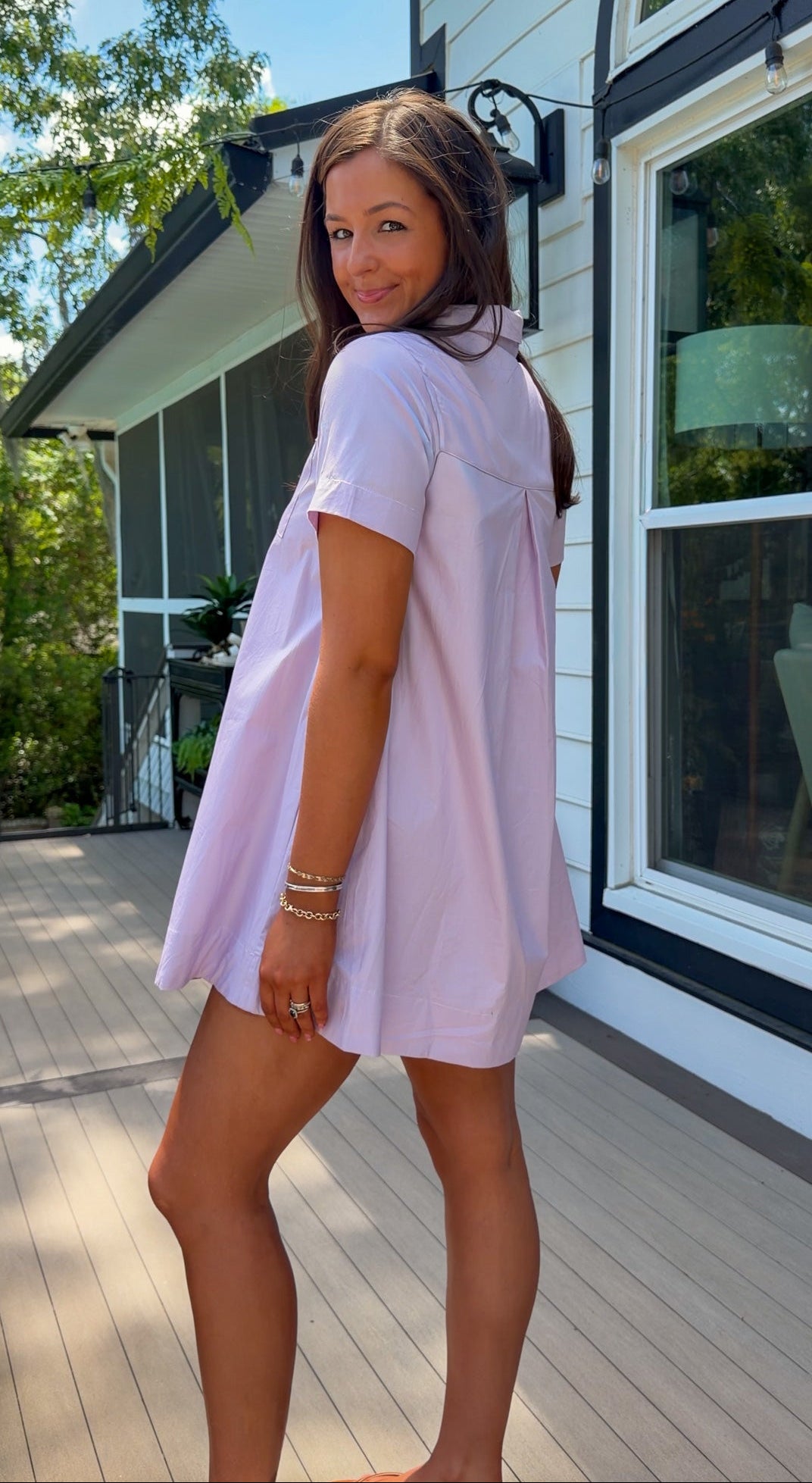women's shirt-dress in lavender