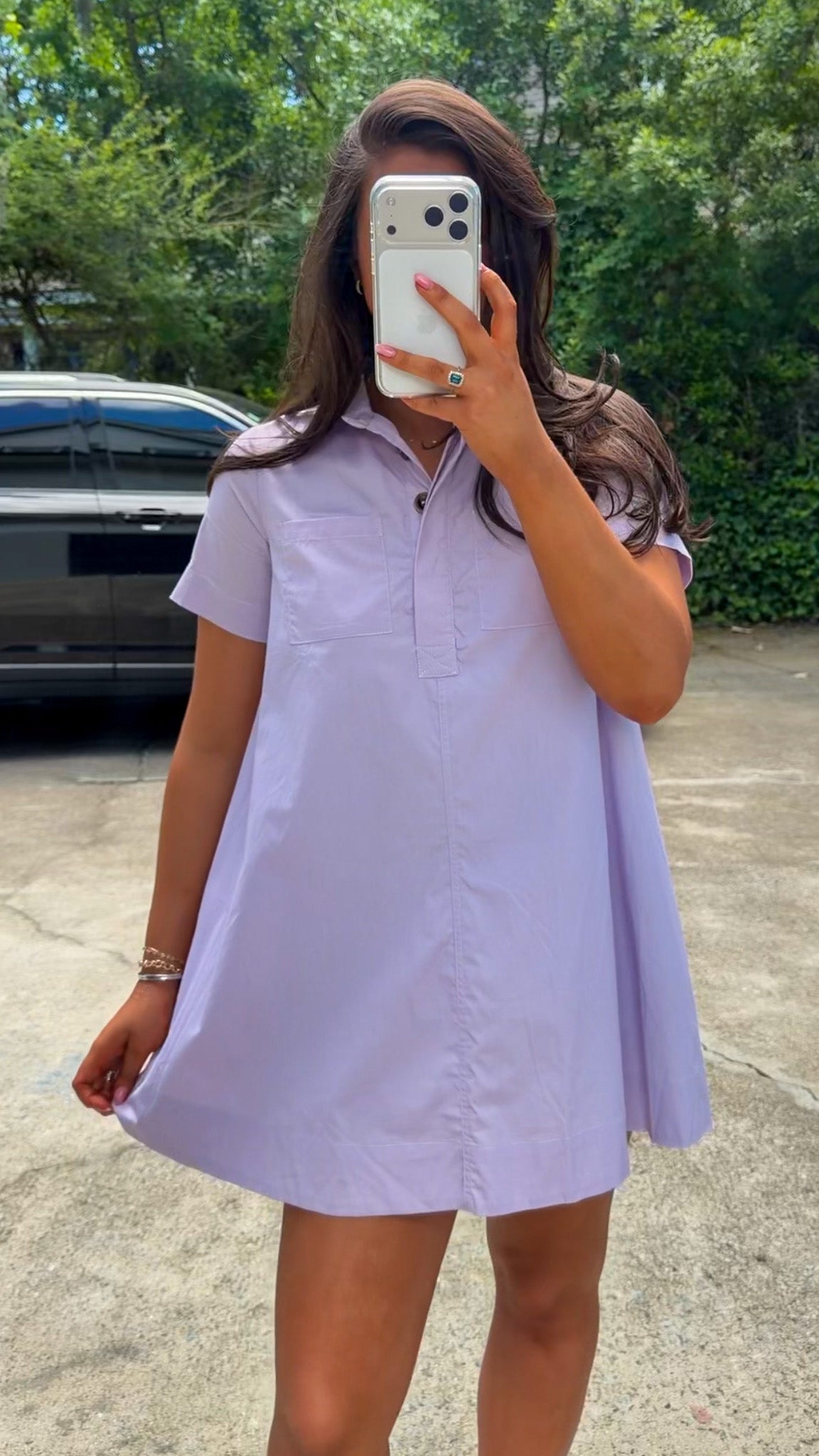 women's shirt-dress in lavender