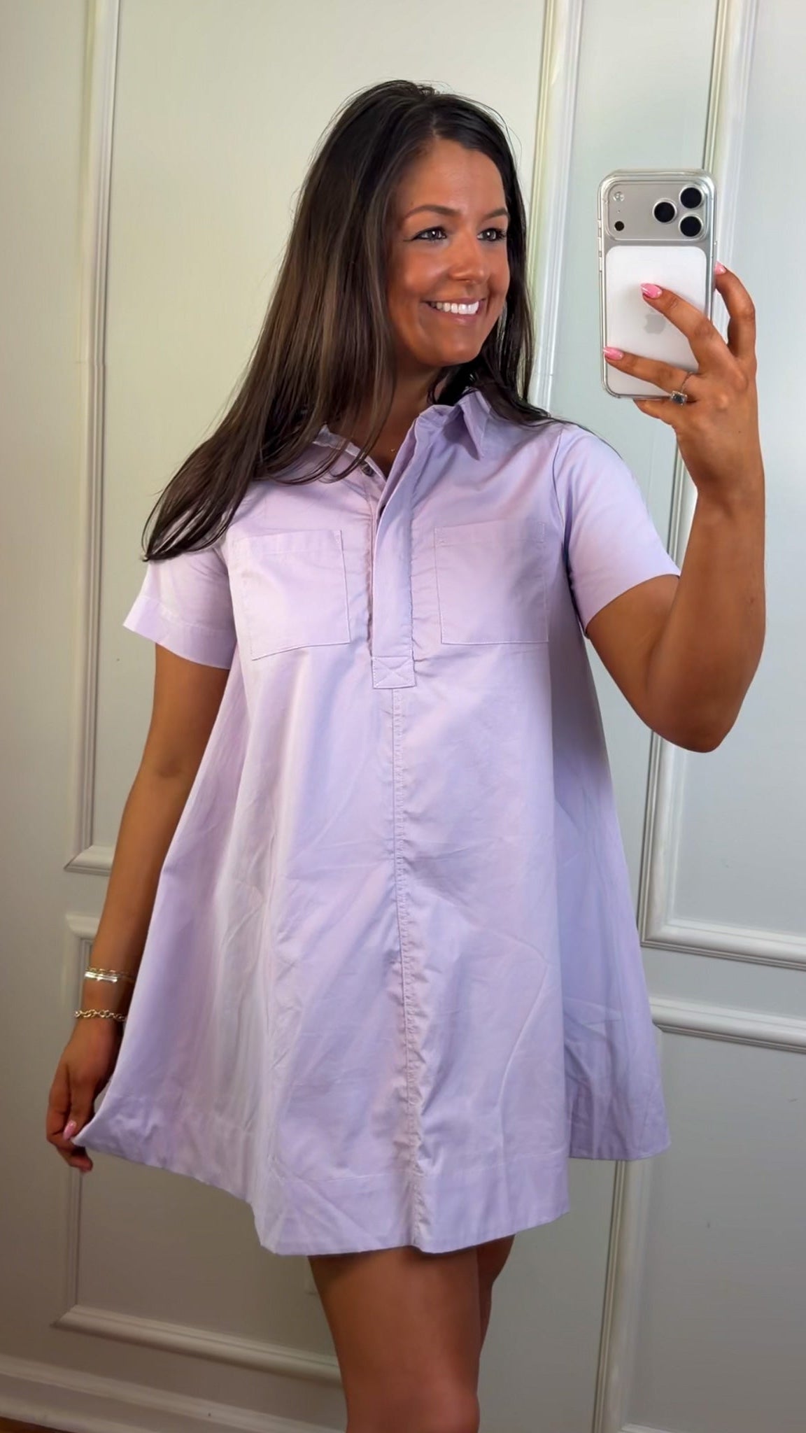 women's shirt-dress in lavender